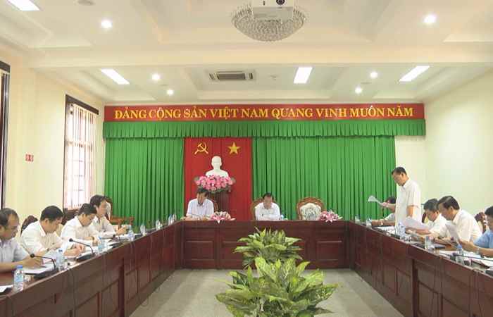 Thường trực Tỉnh ủy Sóc Trăng nghe báo cáo về trật tự an toàn xã hội 