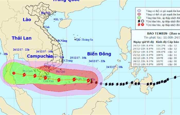 TIN BÃO KHẨN CẤP LÚC 13H - 24/12/2017