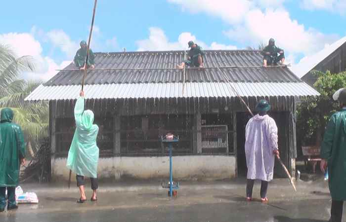 Xã Thạnh Trị diễn tập phòng, chống lụt bão Tìm kiếm cứu nạn