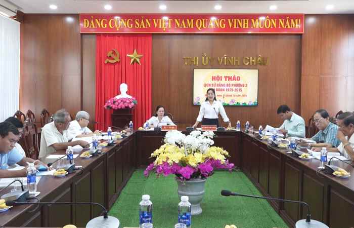 Hội thảo lịch sử đảng bộ phường 2 TX .Vĩnh Châu giai đoạn 1975-2015