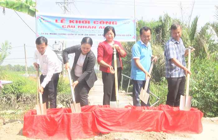 Huyện Mỹ Xuyên khởi công xây dựng cầu Nhân Ái 6 