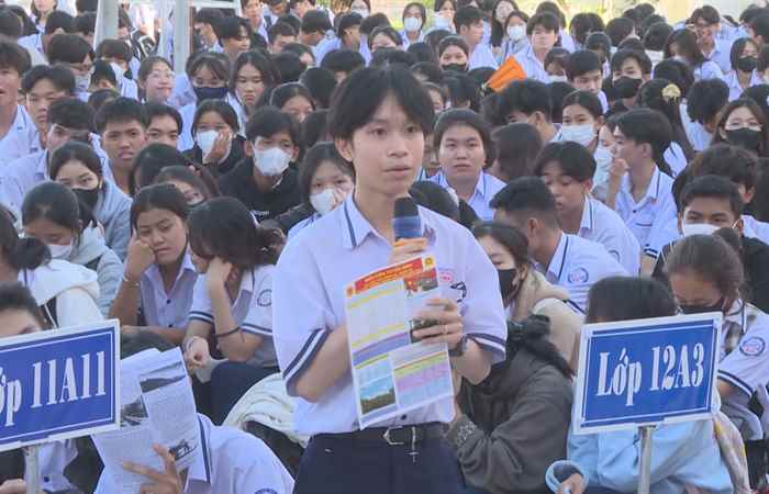 Kế Sách: Bộ CHQS tỉnh Sóc Trăng tuyên truyền, hướng nghiệp tuyển sinh quân sự năm 2024