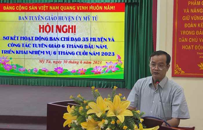 Ban Tuyên giáo huyện Mỹ Tú triển khai nhiệm vụ trọng tâm 6 tháng cuối năm 2023