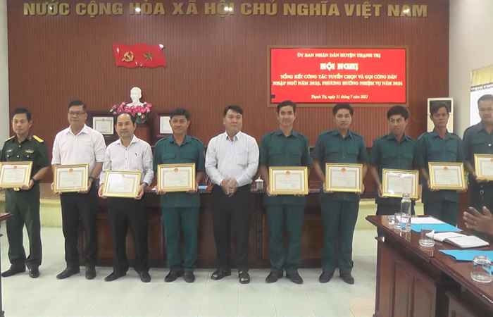 Thạnh Trị tổng kết công tác tuyển chọn và gọi công dân nhập ngũ 2023
