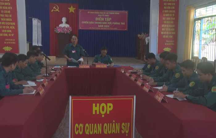 Cù Lao Dung: Xã An Thạnh Đông diễn tập khu vực phòng thủ
