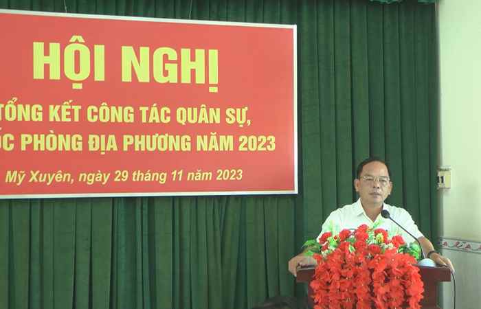 Mỹ Xuyên: Tổng kết công tác Quân sự - Quốc phòng địa phương năm 2023