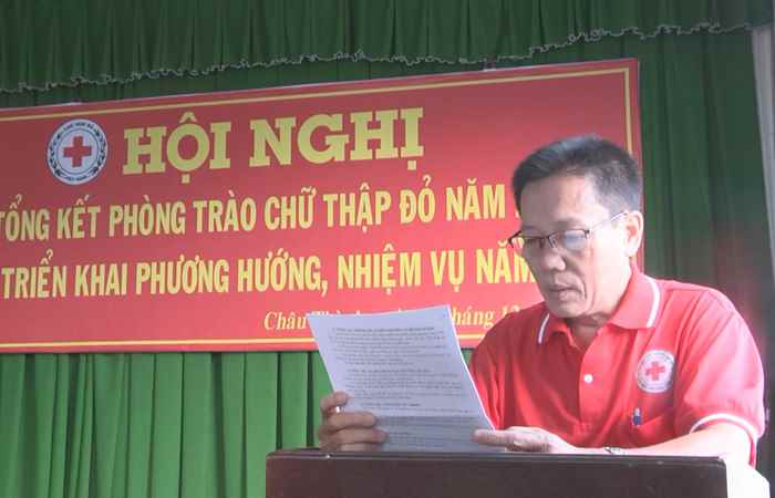 Hội Chữ thập đỏ huyện Châu Thành tổ chức tổng kết hội năm 2022