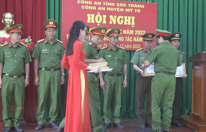 Công an huyện Mỹ Tú Tổng kết công tác năm 2022