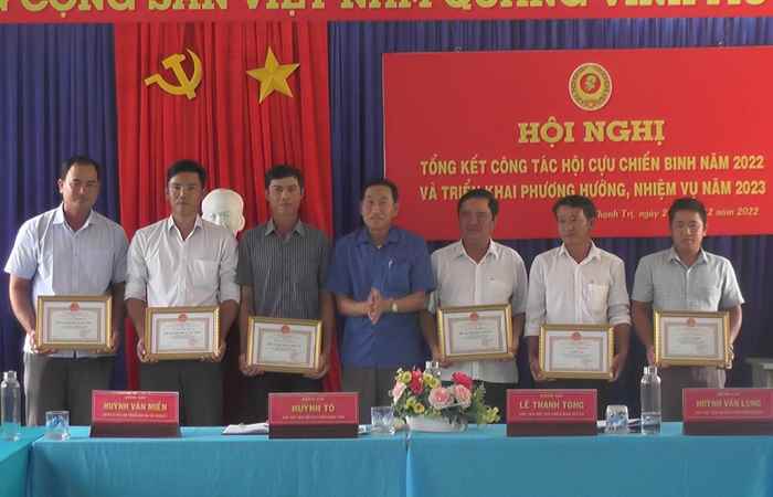 Hội CCB Thạnh Trị thực hiện hoàn thành và vượt 13-14 chỉ tiêu Nghị quyết năm 2022 