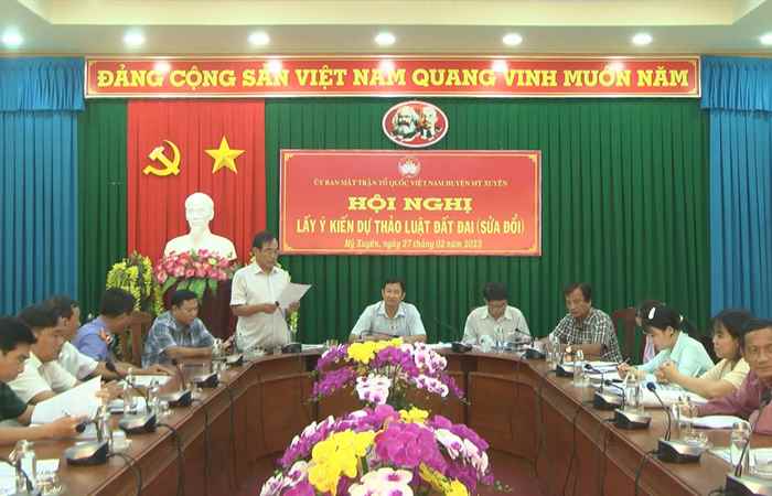Mỹ Xuyên: Uỷ ban MTTQ lấy ý kiến Dự thảo Luật đất đai (sửa đổi)