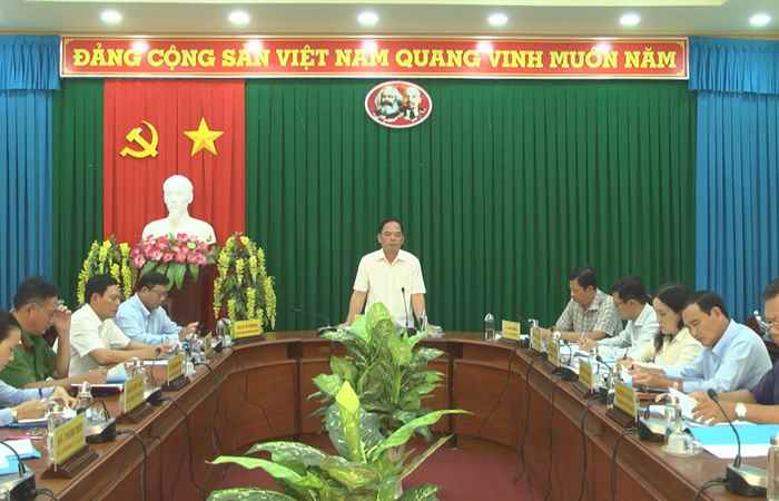 Ban Thường vụ Huyện ủy Mỹ Xuyên sơ kết công tác tháng 7 năm 2022