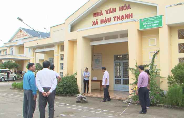 Lãnh đạo Long Phú kiểm tra công tác chuẩn bị Lễ công nhận xã Châu Khánh, Hậu Thạnh đạ chuẩn Nông thôn mới