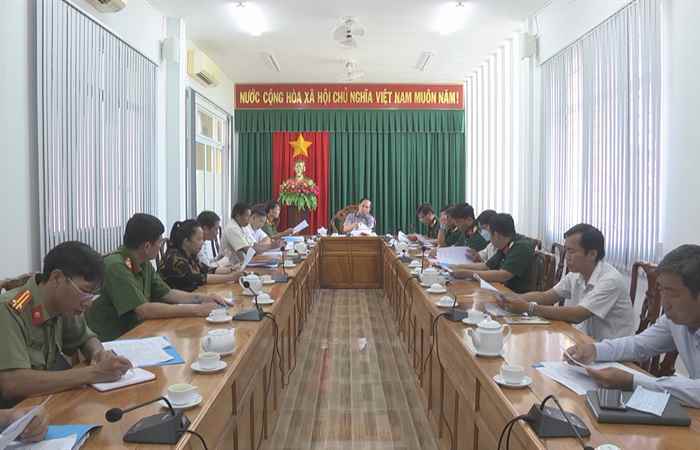 Mỹ Tú: Họp thông qua Quy chế và Kế hoạch tổ chức Diễn tập trên địa bàn huyện