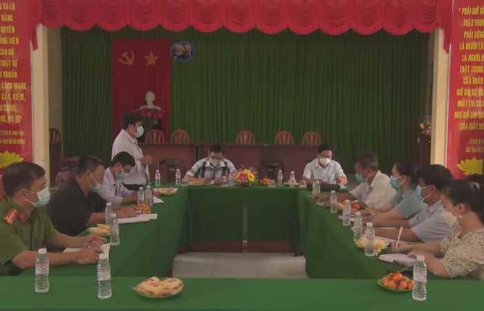 Lãnh đạo huyện Cù Lao Dung kiểm tra công tác phòng, chống dịch COVID-19 tại xã An Thạnh Nam