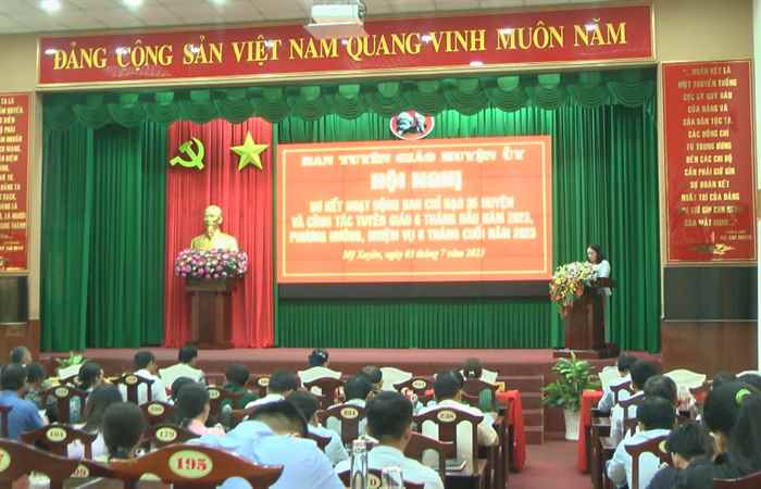 Ban Tuyên giáo huyện Mỹ Xuyên sơ kết 6 tháng 2023