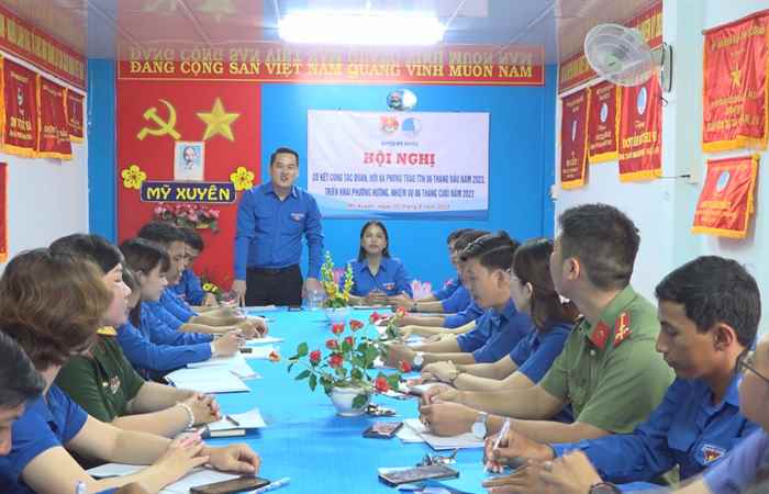 Mỹ Xuyên: Huyện đoàn và Hội LHTN Việt Nam sơ kết 7 tháng của năm 2023