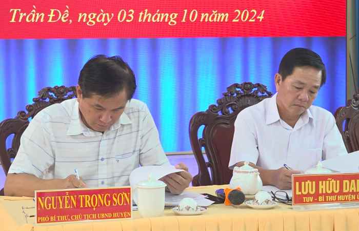 Trần Đề: BCH Đảng bộ huyện sơ kết 9 tháng thực hiện Nghị quyết năm 2024