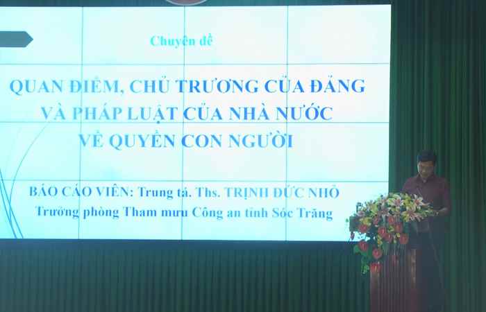 Huyện Mỹ Xuyên tuyên truyền công tác nhân quyền 