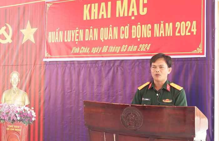 Vĩnh Châu: Ban CHQS huấn luyện lực lượng dân quân cơ động  