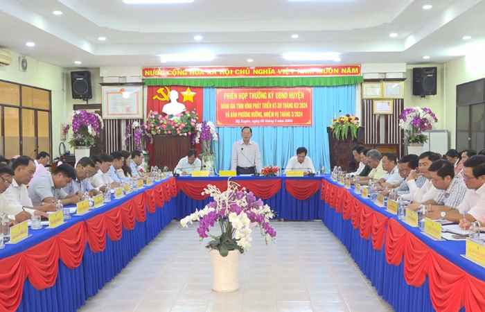 Mỹ Xuyên: Đánh giá tình hình kinh tế - xã hội tháng 2 năm 2024