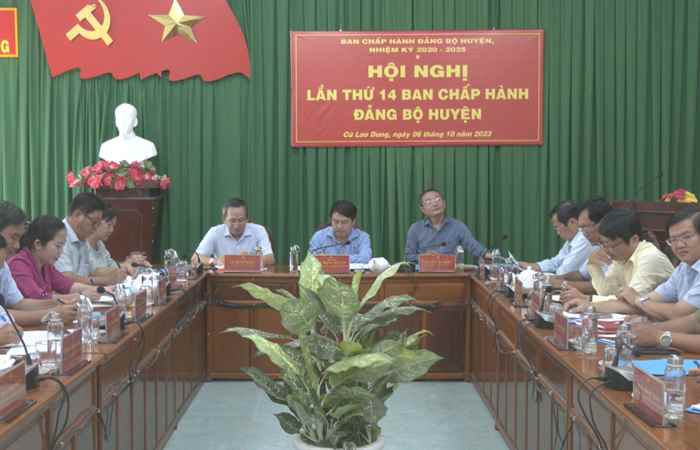 Huyện ủy Cù Lao Dung triển khai thực hiện nhiệm vụ kinh tế - xã hội 3 tháng cuối năm 2023