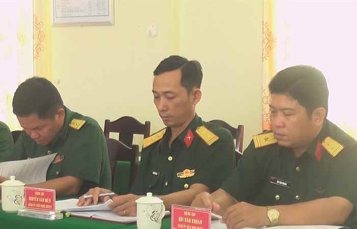 Thạnh Trị: Đảng ủy quân sự huyện kiểm điểm cuối năm 2023