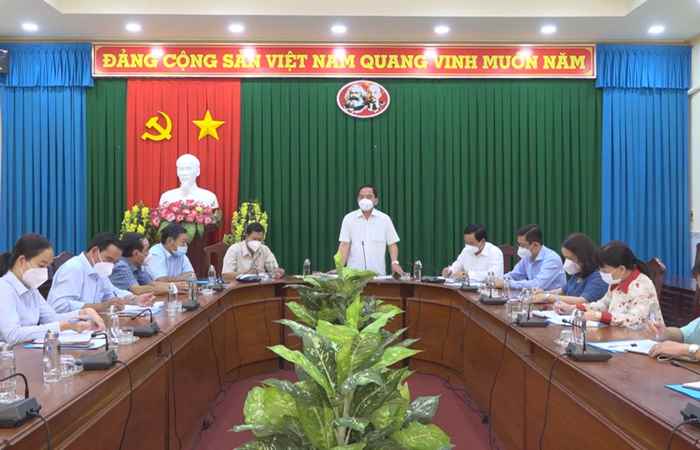 Huyện uỷ Mỹ Xuyên làm việc với các cơ quan tham mưu giúp việc