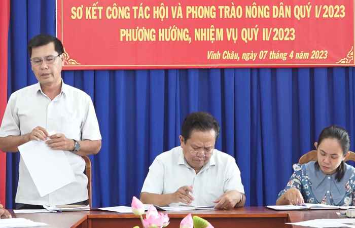 Hội Nông dân thị xã Vĩnh Châu sơ kết quý 1 năm 2023
