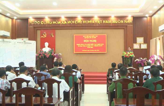 Mỹ Xuyên: Triển khai Văn kiện Diễn tập chiến đấu xã Đại Tâm, xã Hòa Tú 1 trong khu vực phòng thủ năm 2024