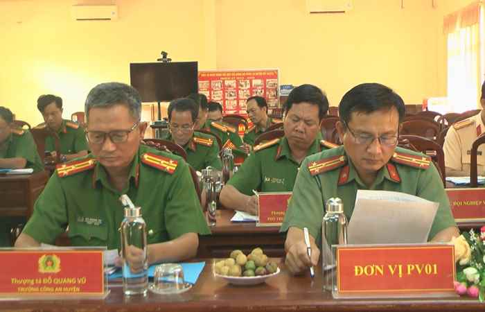 Công an huyện Mỹ Xuyên sơ kết 6 tháng đầu năm 2023