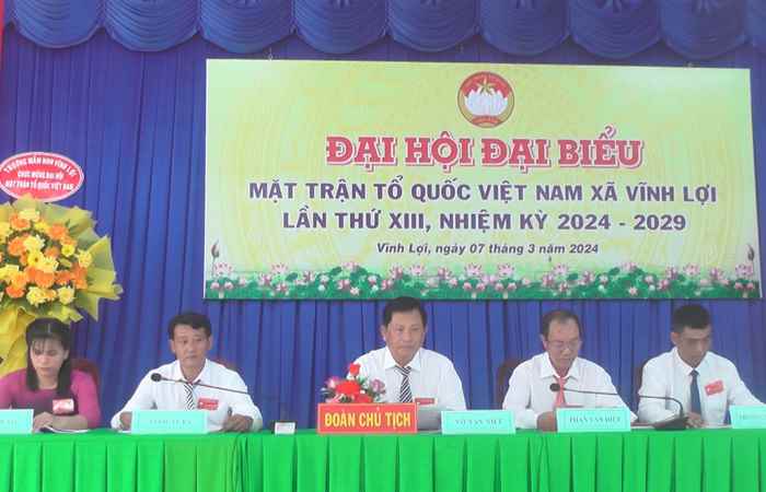 Thạnh Trị: Đại hội Đại biểu MTTQ Việt Nam xã Vĩnh Lợi