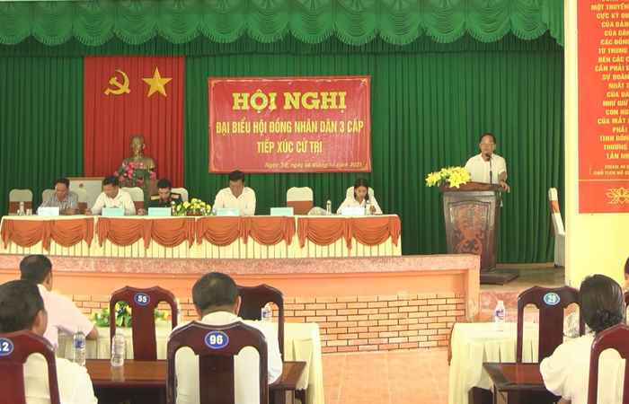 Đại biểu HĐND các cấp tỉnh Sóc Trăng tiếp xúc cử tri xã Ngọc Tố, xã Ngọc Đông, huyện Mỹ Xuyên