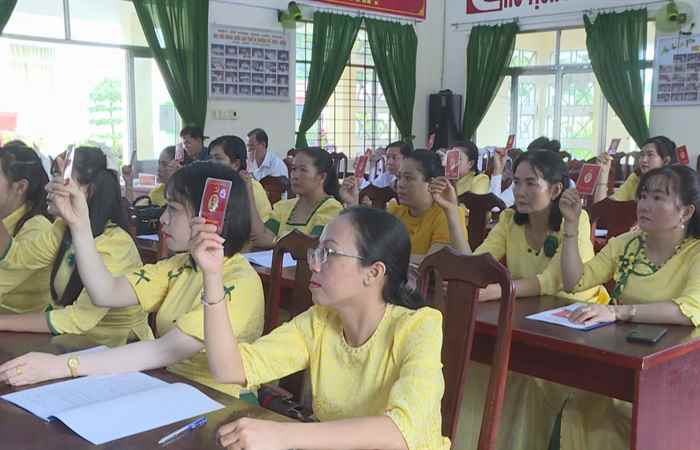 Đại hội đảng viên chi bộ trường Mẫu giáo Hoa Mai xã Kế Thành nhiệm kỳ 2025-2027