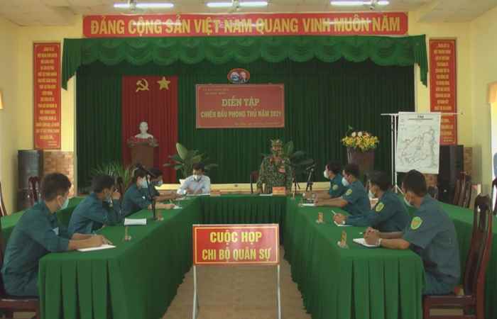 Mỹ Xuyên: Diễn tập chiến đấu phòng thủ 2 xã Hoà Tú 2 và Ngọc Đông