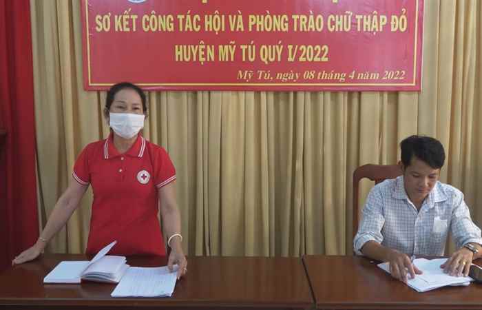 Hội chữ Chữ thập đỏ huyện Mỹ Tú triển khai nhiệm vụ Quý II-2022