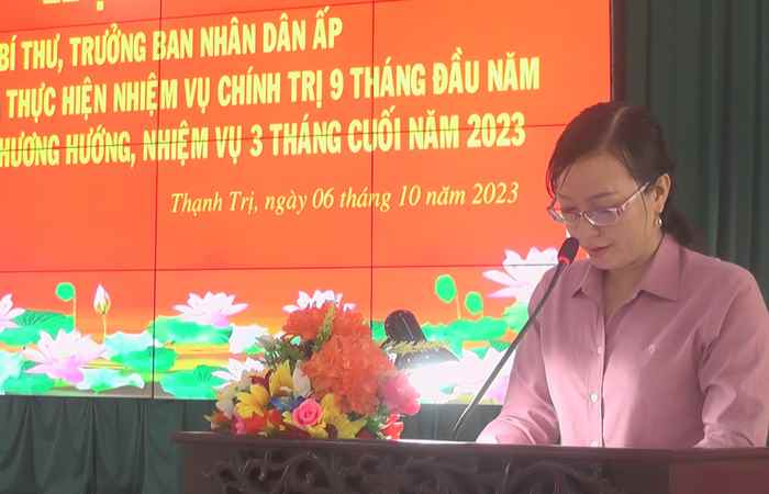 Thạnh Trị: Hội nghị họp báo Bí thư - Trưởng ban Nhân dân ấp