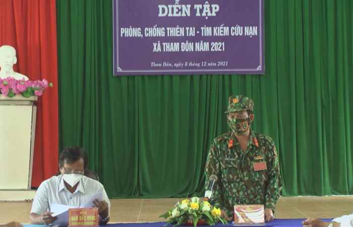 Mỹ Xuyên: Diễn tập phòng chống lụt, bão tại xã Tham Đôn