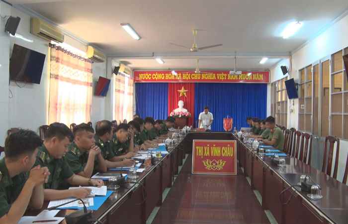 Vĩnh Châu: Hội nghị giao ban giữa lực lượng Công an - Quân sự - Biên phòng 