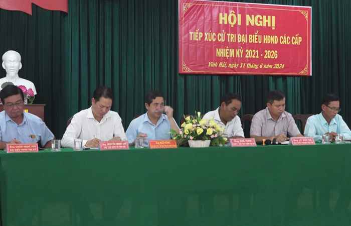 Vĩnh Châu: Đại biểu HĐND 3 cấp tiếp xúc cử tri xã Vĩnh Hải