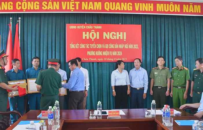 Châu THành: Hội đồng nghĩa vụ quân sự tổng kết công tác tuyển chọn và gọi công dân nhập ngũ năm 2023