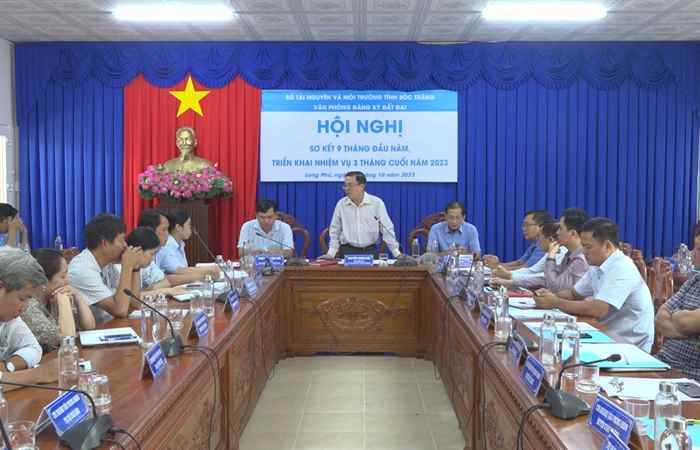 Văn phòng Đăng ký đất đai tỉnh Sóc Trăng sơ kết 9 tháng năm 2023