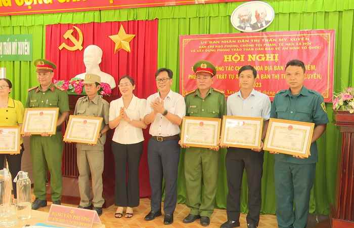 Thị trấn Mỹ Xuyên chuyển hóa thành công địa bàn trọng điểm, phức tạp về trật tự, an toàn xã hội 