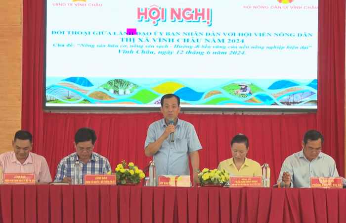 Vĩnh Châu: Buổi đối thoại giữa lãnh đạo UBND thị xã với hội viên, nông dân  