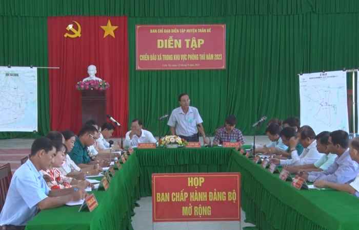 Trần Đề: Diễn tập chiến đấu phòng thủ xã Liêu Tú