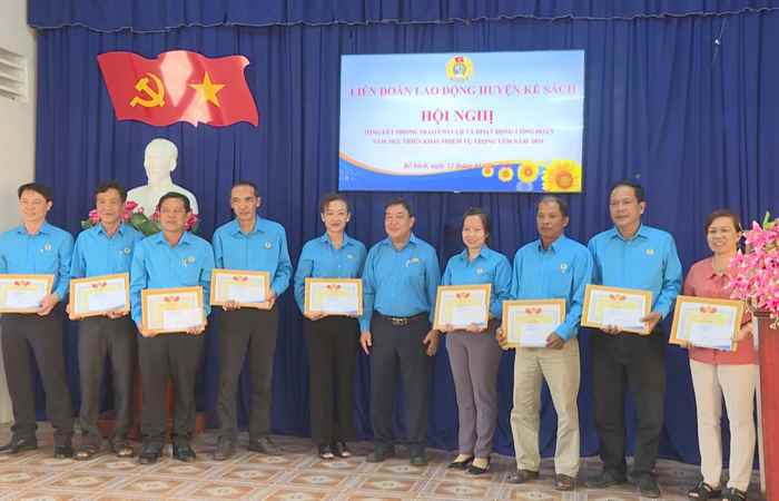 Kế Sách: Liên đoàn Lao động huyện tổng kết năm 2023