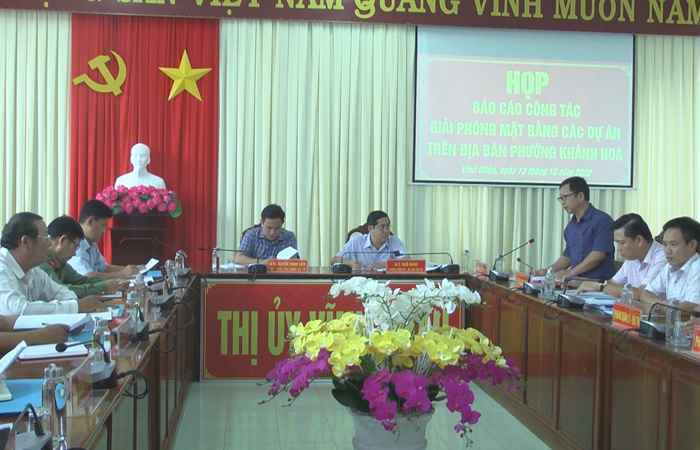Vĩnh Châu: Báo cáo tình hình giải phóng mặt bằng câc dự án ở phường Khánh Hoà