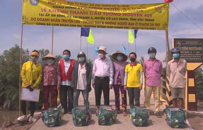 Khánh thành cầu Tường Nguyên 405 tại xã An Thạnh 3, huyện Cù Lao Dung