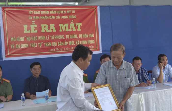 Mỹ Tú: Ra mắt mô hình Họ đạo Kinh Lý tự phòng, tự quản, tự hòa giải về an ninh, trật tự