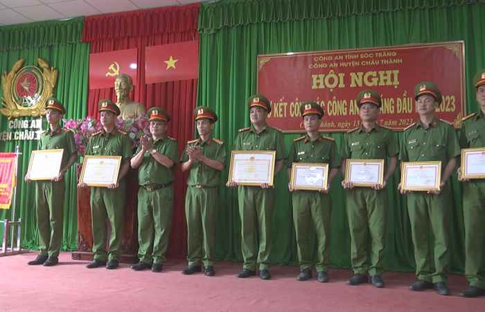 Công an huyện Châu Thành sơ kết 6 tháng đầu năm 2023