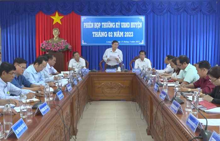 UBND huyện Long Phú sơ kết tình hình kinh tế - xã hội tháng 2 